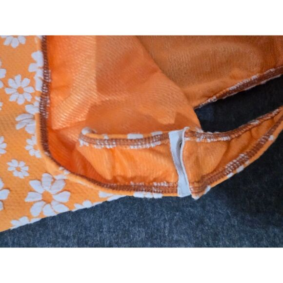 Timing One Piece Swimsuit Women Medium Orange High Back High Leg - Picture 5 of 5